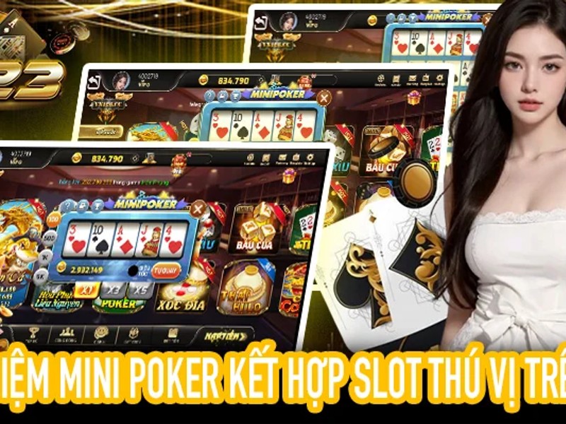 Bàn chơi Poker Texas Hold'em tại da88 với chip và lá bài chung.