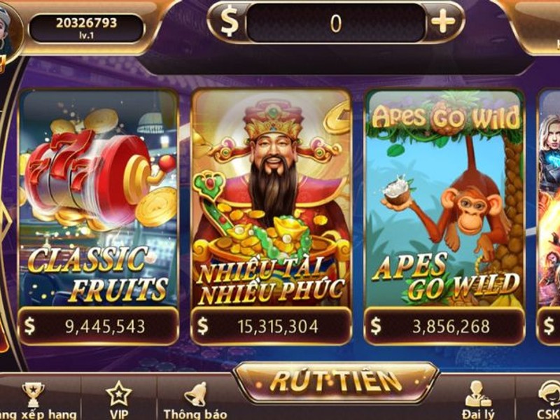 Hình ảnh các biểu tượng slot game đầy màu sắc và hiệu ứng jackpot